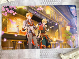 Боги Impact miHoYo коврик для мыши Тарталья и Тома tartaglia toma bt135