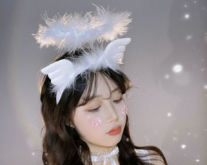 Ободок ангельский белый bv004 shg21