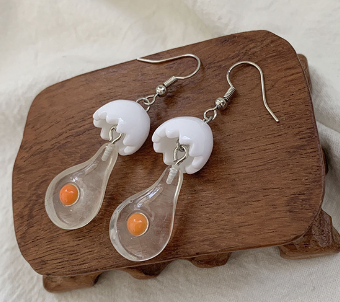 Серьги яичница bl826 shg28