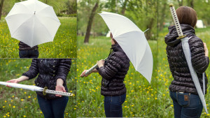 One Piece зонт - катана белый ab204