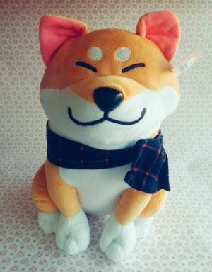 Ину собака плюш 25 см ae149 shg16