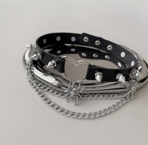 Чокер сердце и паук bu461 shg17