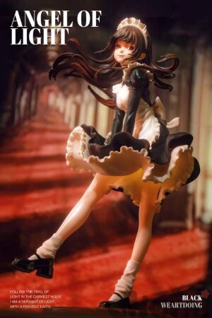 WeArtDoing Angel of Light with LED Original Design Resin Statue Black WeArtDoing Angel of Light with LED Original Design Resin Statue Black