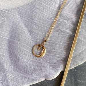 Кулон месяц и звезда  bp706 shg63