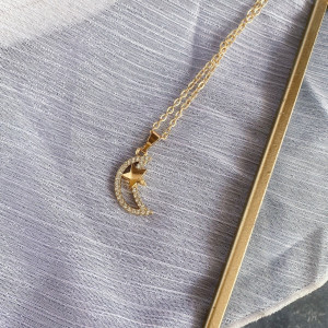 Кулон месяц со звездой  bp707 shg63