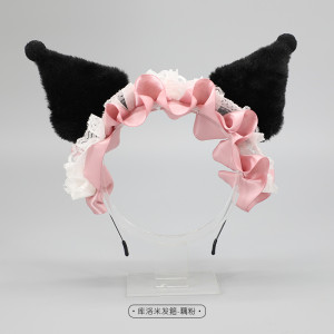 Ушки  с розовой оборкой bp615 shg21