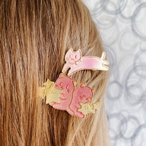 Набор заколок котики розовые bn313 shg28
