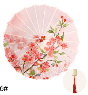 Зонт бумажный 82см акварельные цветы bv353 shg29