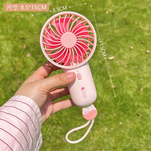 Вентилятор ручной розовый bz917