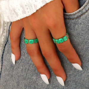 Кольцо с лягушками пластик bd218 shg28