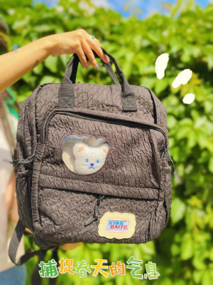 Рюкзак из жатой ткани с окошком  br508 shg15