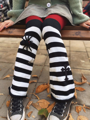 Гетры в полоску с украшениями bt255 shg01