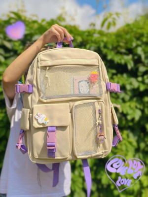 Рюкзак с сеткой белый bt584 shg15