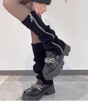 Гетры с молнией чёрные bu980 shg01