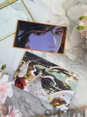 Heaven Official's Blessing голографические открытки Се Лянь, Хуа Чэн (Спецзаказ) Глаза Хуа Чэна