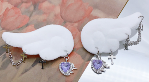 Заколки крылья с пирсингом bv670 shg28