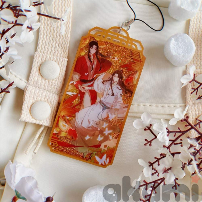 Heaven Official's Blessing акриловый брелок Се Лянь и Хуа Чэн с цветным песком (Спецзаказ) брелок ХуаЛяни на крыше