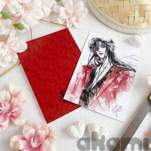 Heaven Officials' Blessing Благословение Небожителей открытка Хуа Чэн А6 от Joe Kotlyar (Спецзаказ)