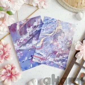 Heaven Officials' Blessing Благословение Небожителей открытка А6 Се Лянь, Хуа Чэн ver. Зима от Joe Kotlyar (Спецзаказ) Се Лянь