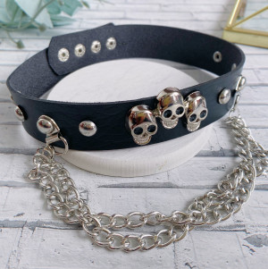 Чокер черепа и цепи bl523 shg17