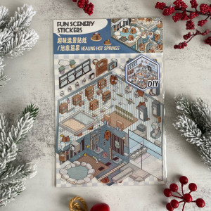 Набор наклеек "Собери комнату" бассейн 19,5*23 см