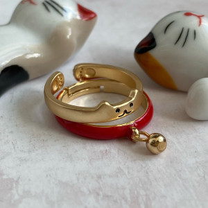 Кольца котик в ошейнике bv694 shg28