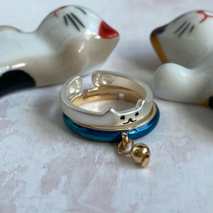 Кольца котик в ошейнике bv695 shg28