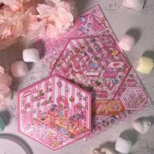 Набор наклеек "Собери комнату" спальня 12*13 см