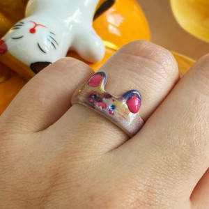 Кольцо кошечки в пятнах bv761 shg28