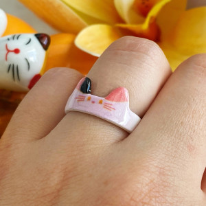 Кольцо кошечки в пятнах bv762 shg28